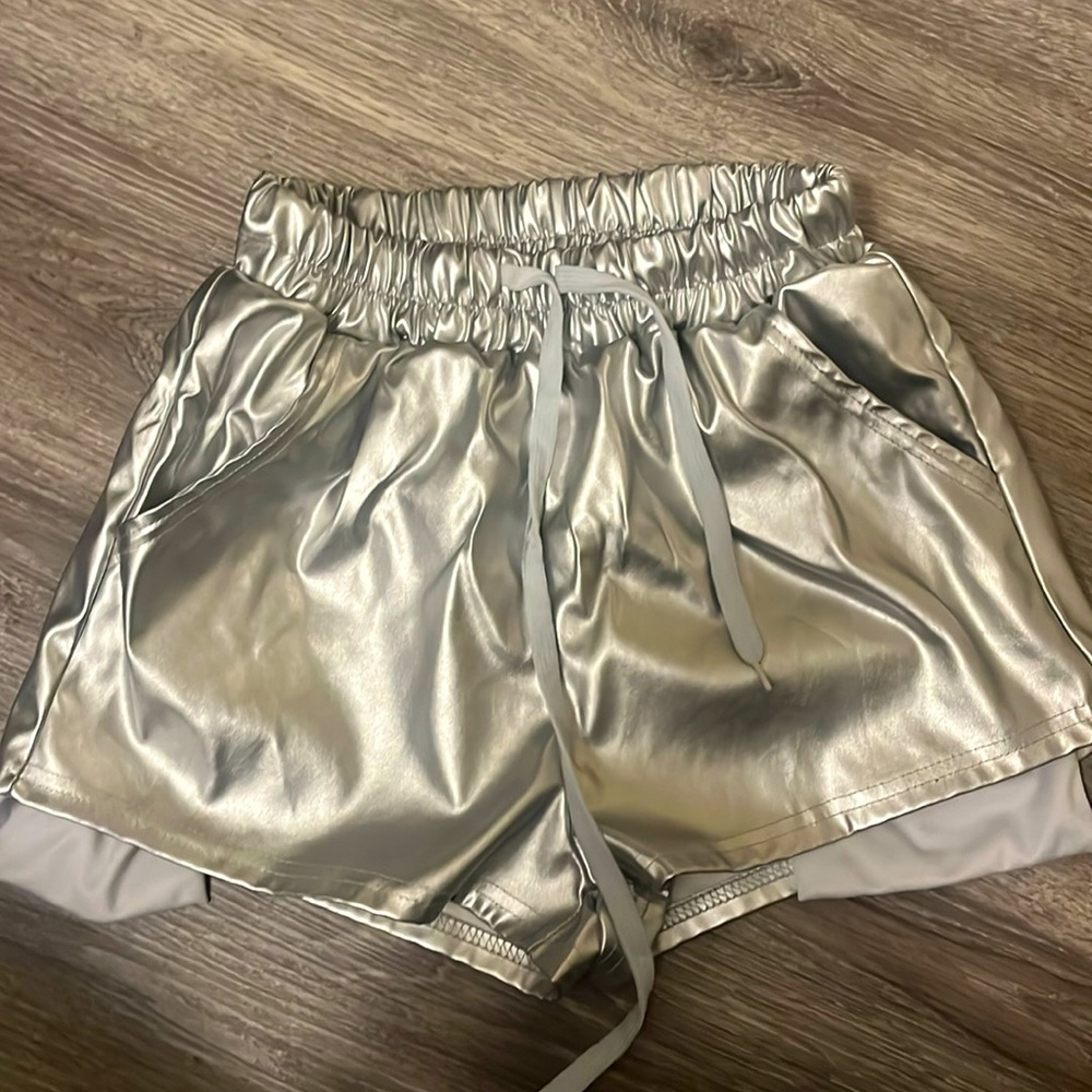 metallic shorts
